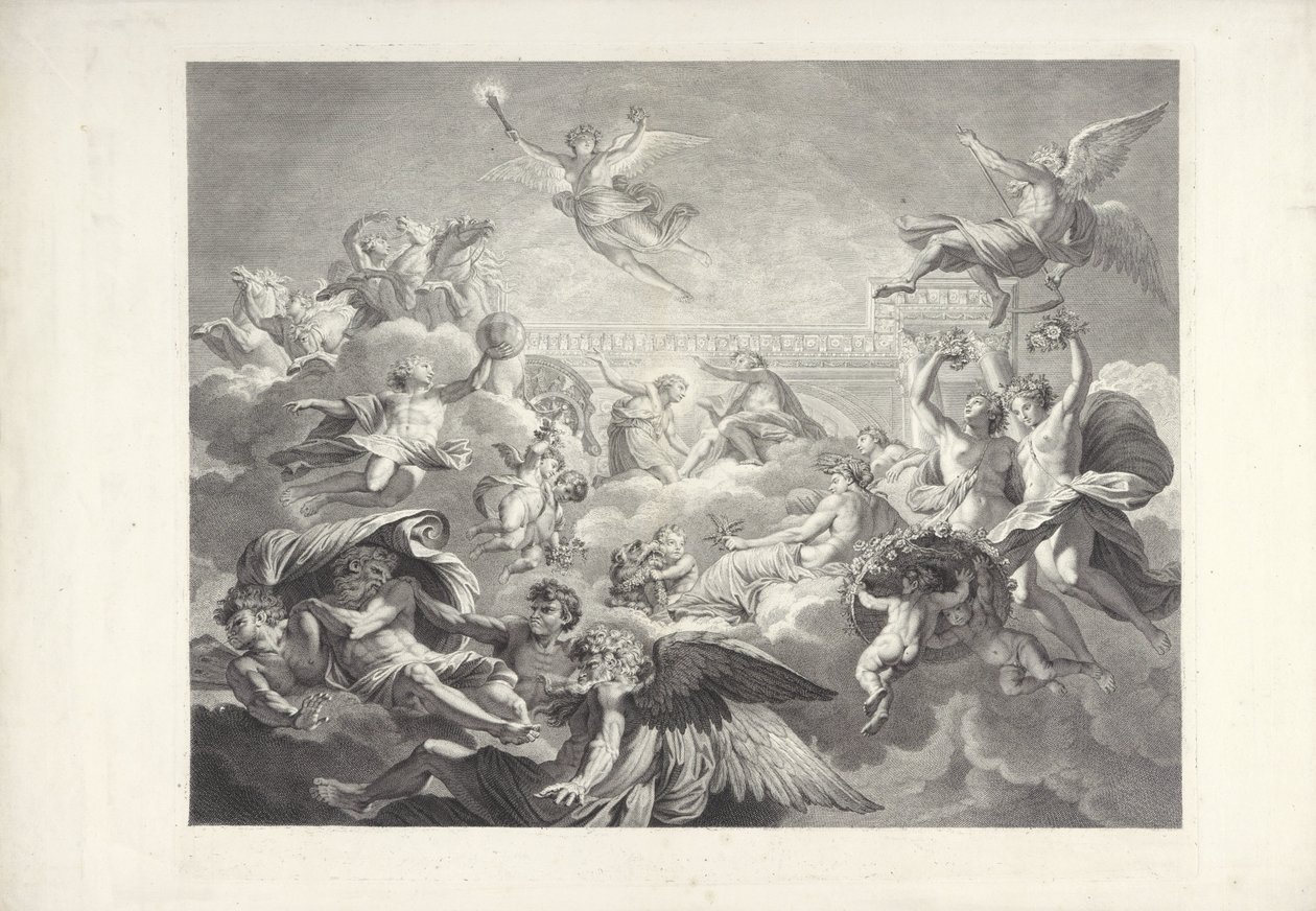 Apollo olarak Phaeton Charles le Brun ve Eustache Le Sueur