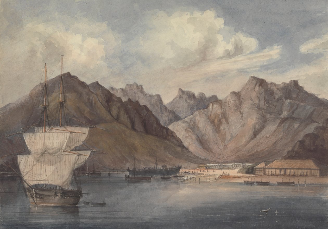 Bir Akdeniz Limanı (veya Aden?) by Charles Dyce