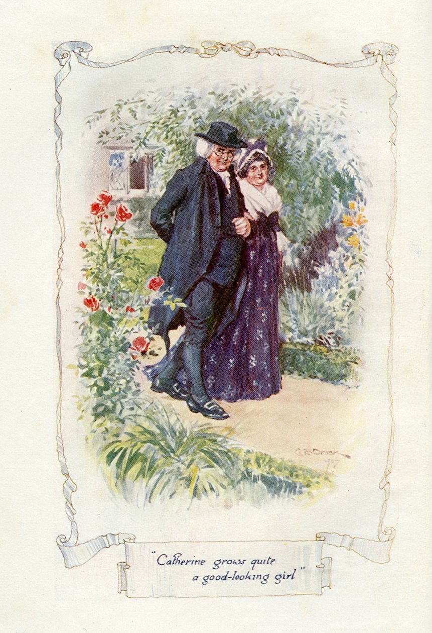 Catherine oldukça iyi görünen bir kız büyür, 1907 (illüstrasyon) by Charles Edmund Brock