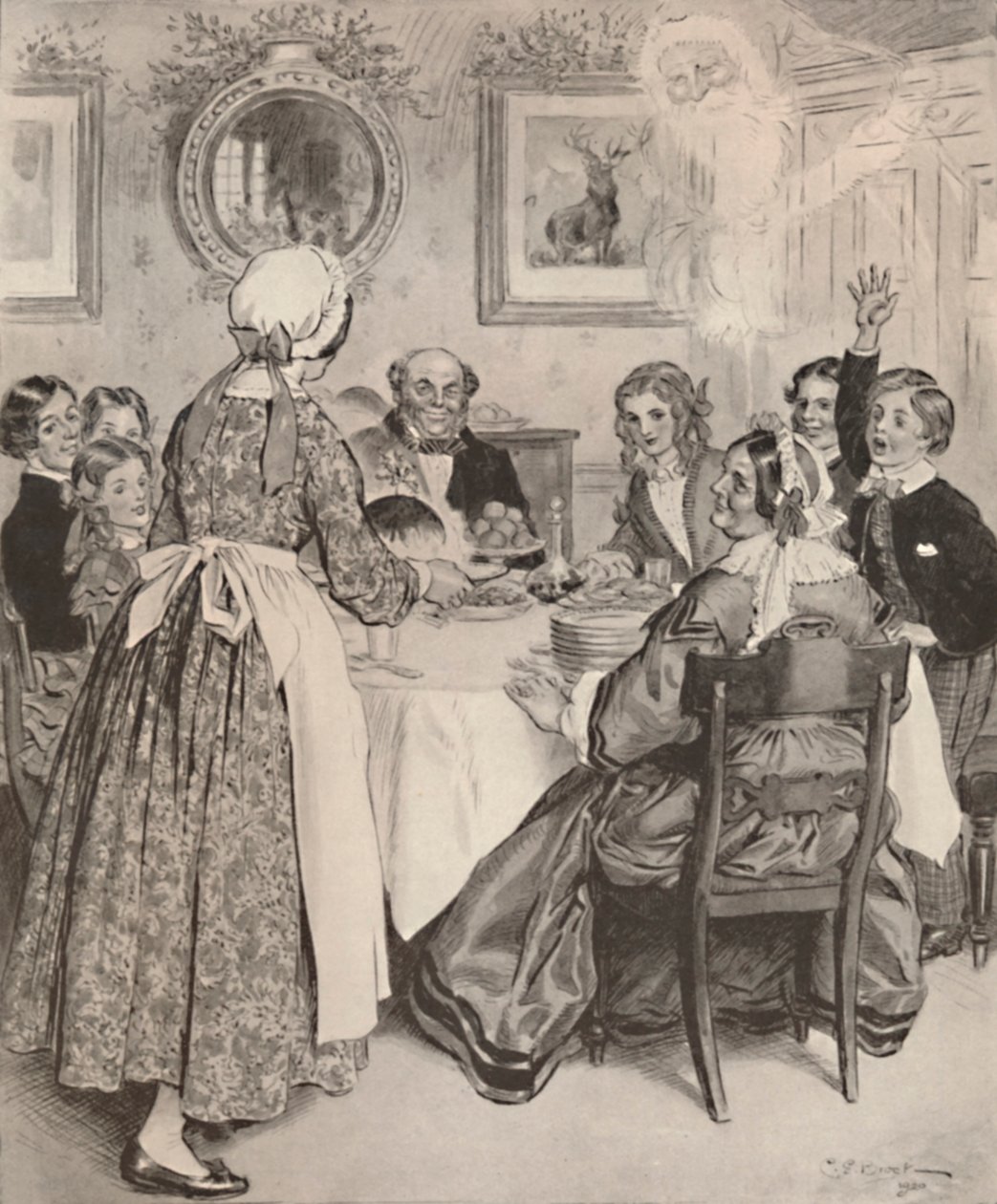 Rahat Aile Yemeklerini Düşüneyim., 1862, 1923. by Charles Edmund Brock