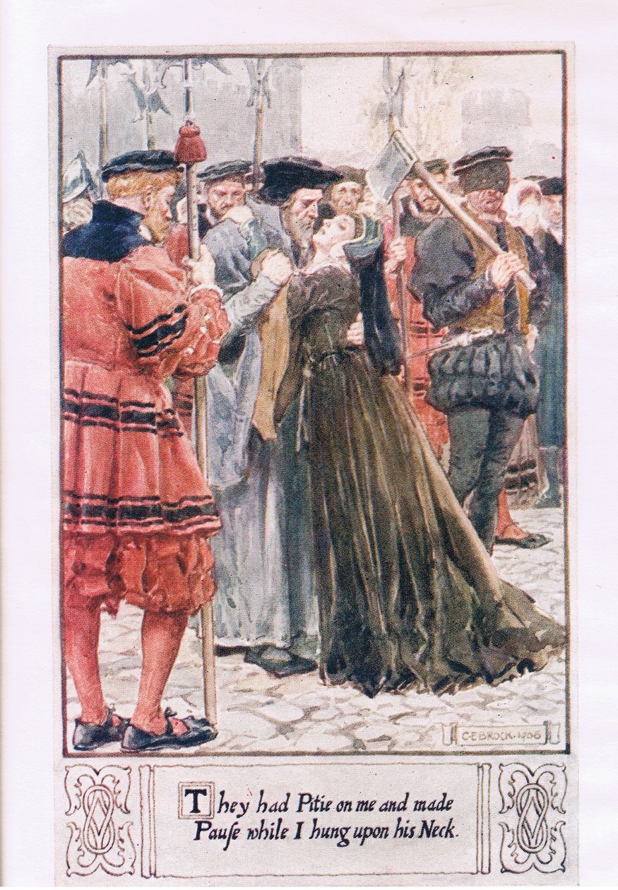 Bana acıdılar ve ben onun boynuna asılırken ara verdiler by Charles Edmund Brock