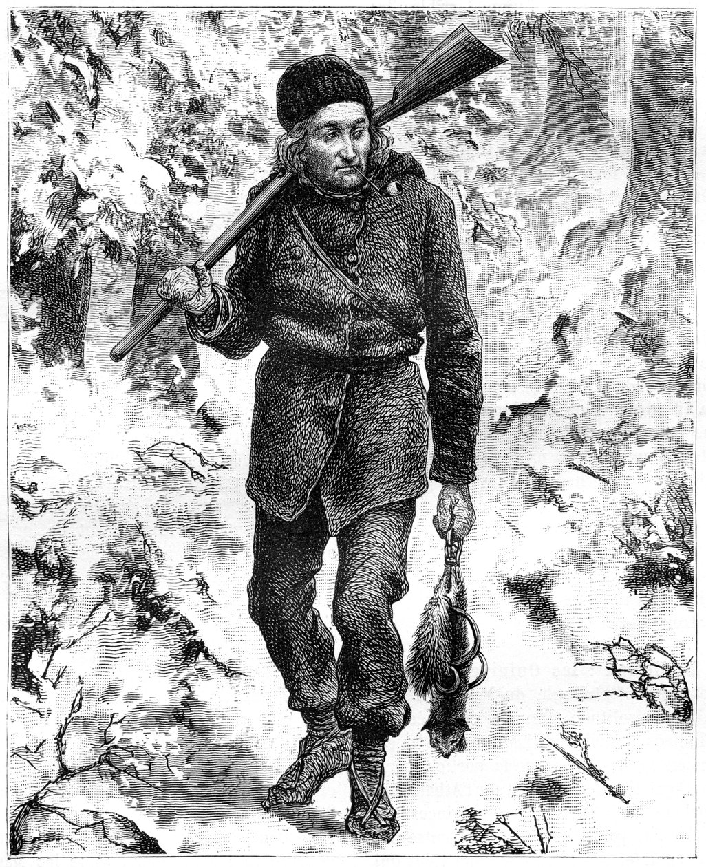 Kanadalı avcı, 19. yüzyıl. by Charles Edouard Delort