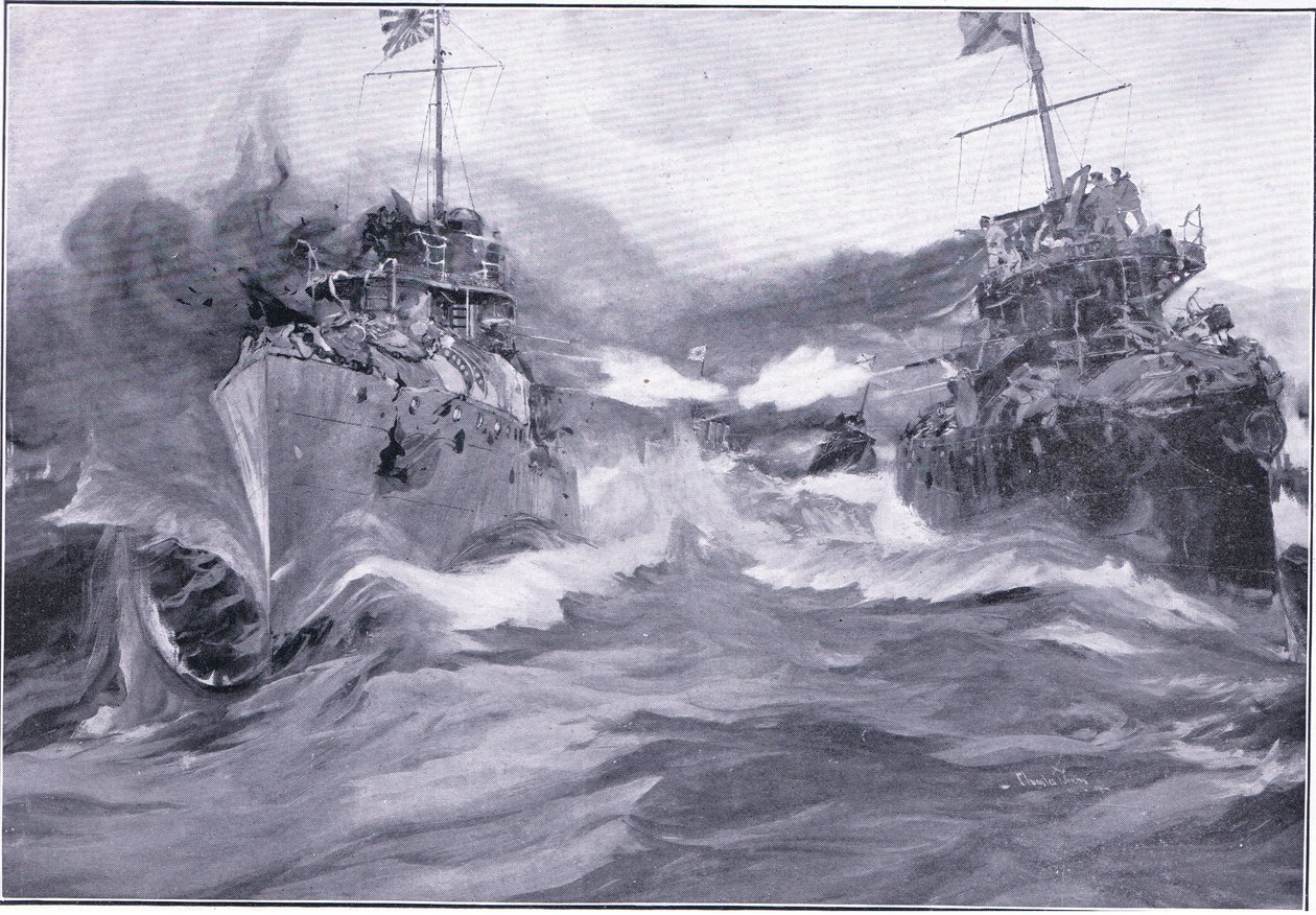 Muhripler arasında bir kavga, Cassells Tarihi Rus-Japon Savaşı Cilt 1, c.1900