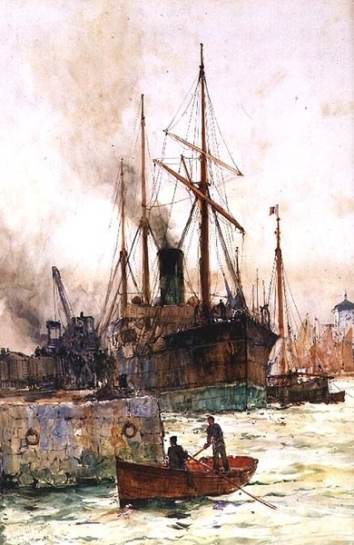 Kömür Boşaltma by Charles Edward Dixon