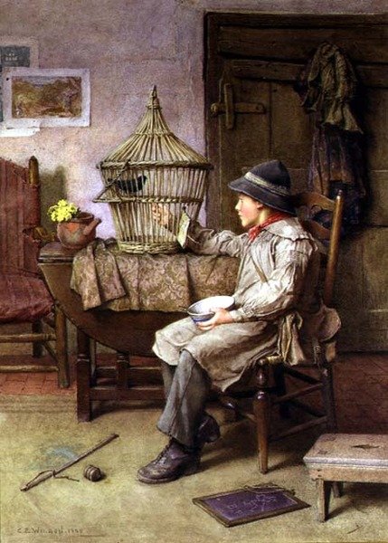 Kahvaltı zamanı by Charles Edward Wilson