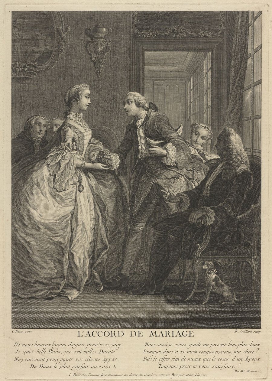 Evlilik sözleşmesi, 18. yüzyıl by Charles Eisen
