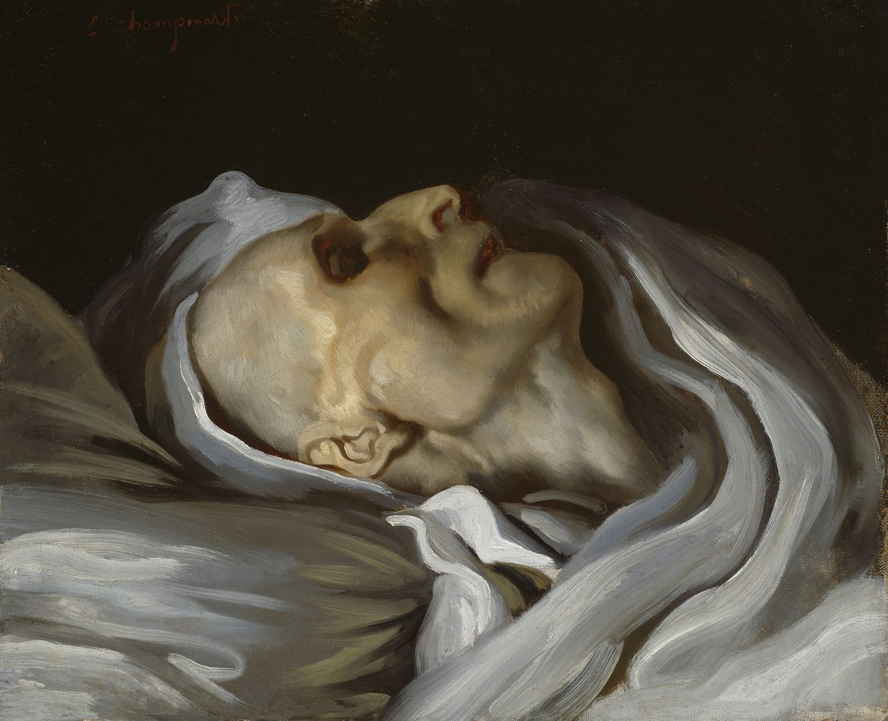 Théodore Géricault ölüm döşeğinde by Charles Emile Callande de Champmartin