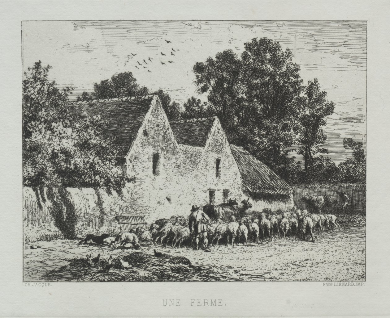 Çiftlik Evi by Charles Emile Jacque