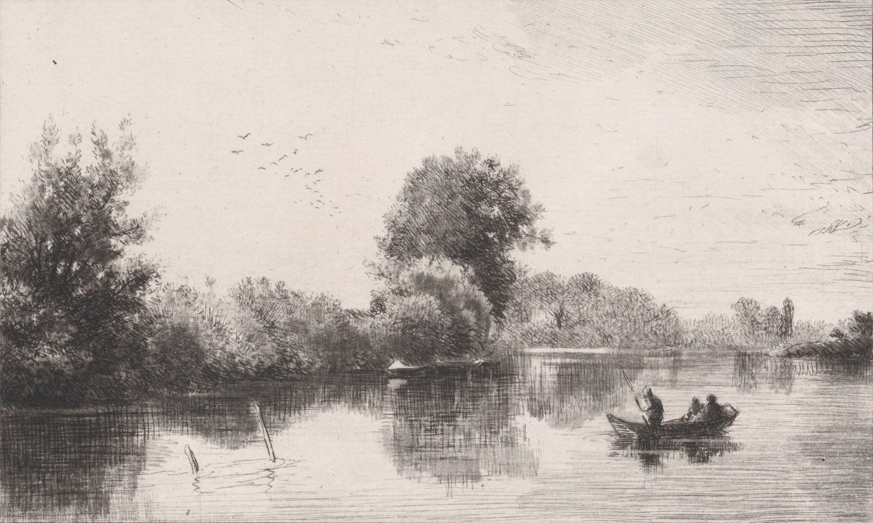 Marne Bankaları, ca. 1862. by Charles Emile Jacque