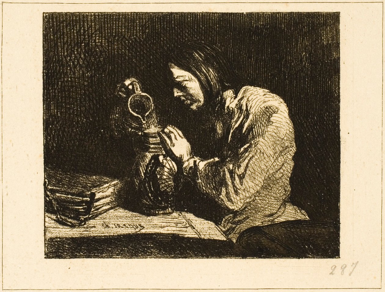 Bir Adamın Büstü by Charles Emile Jacque