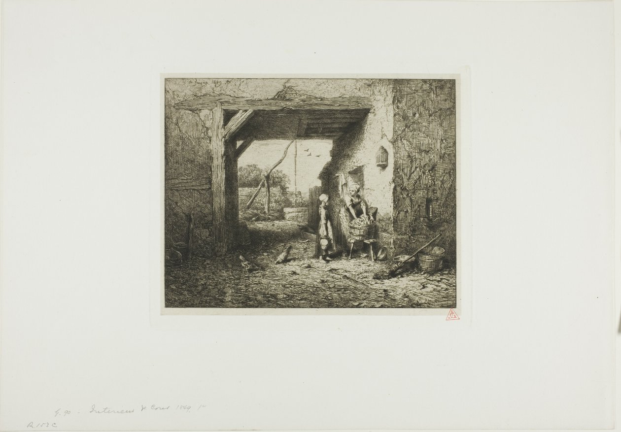 Avlu İç by Charles Emile Jacque