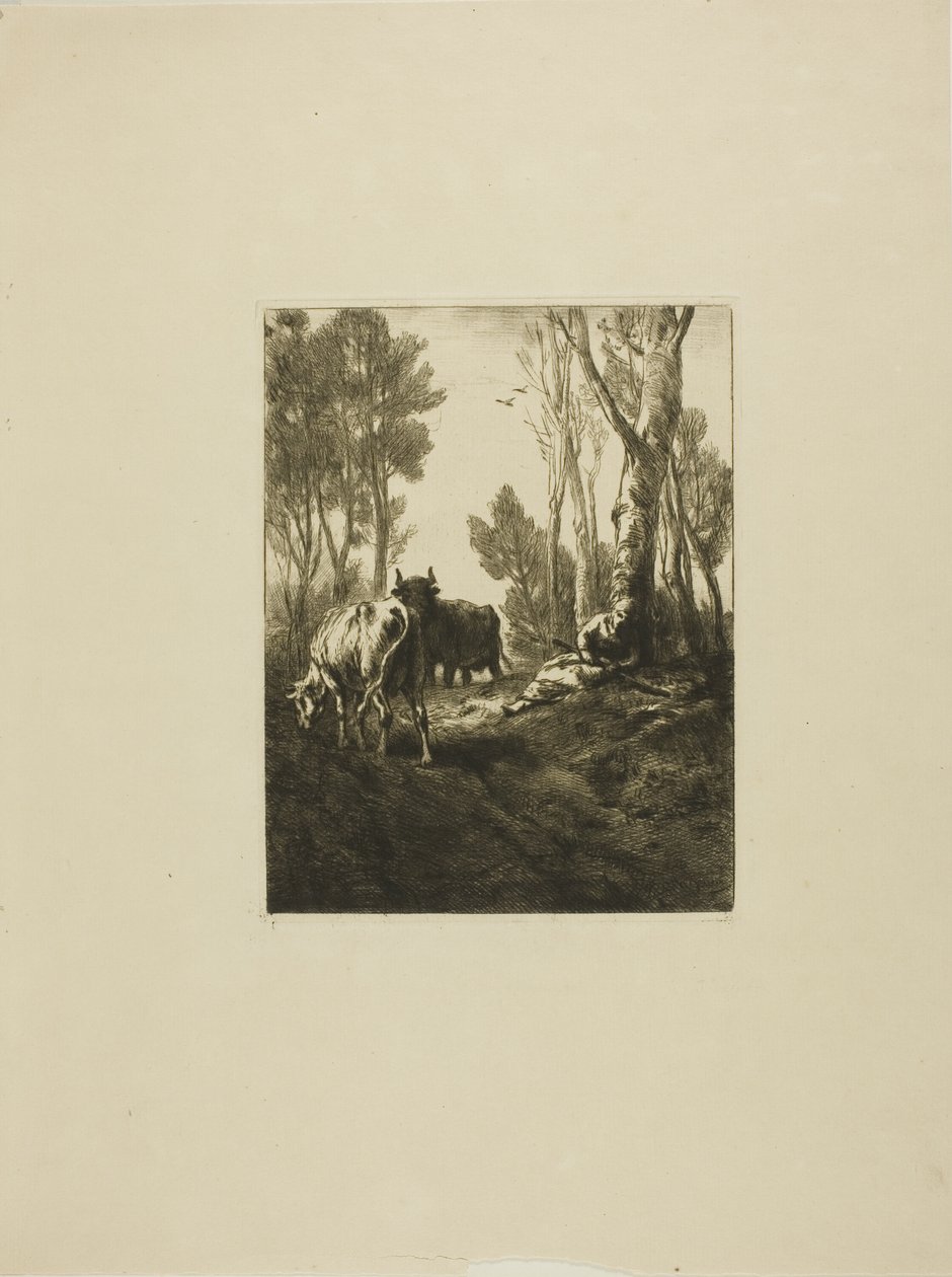 Sığır çobanı by Charles Emile Jacque