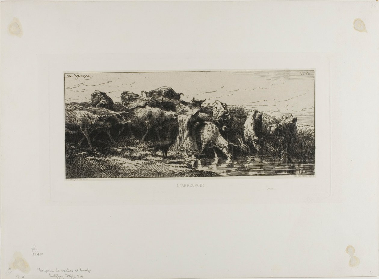 inekler by Charles Emile Jacque