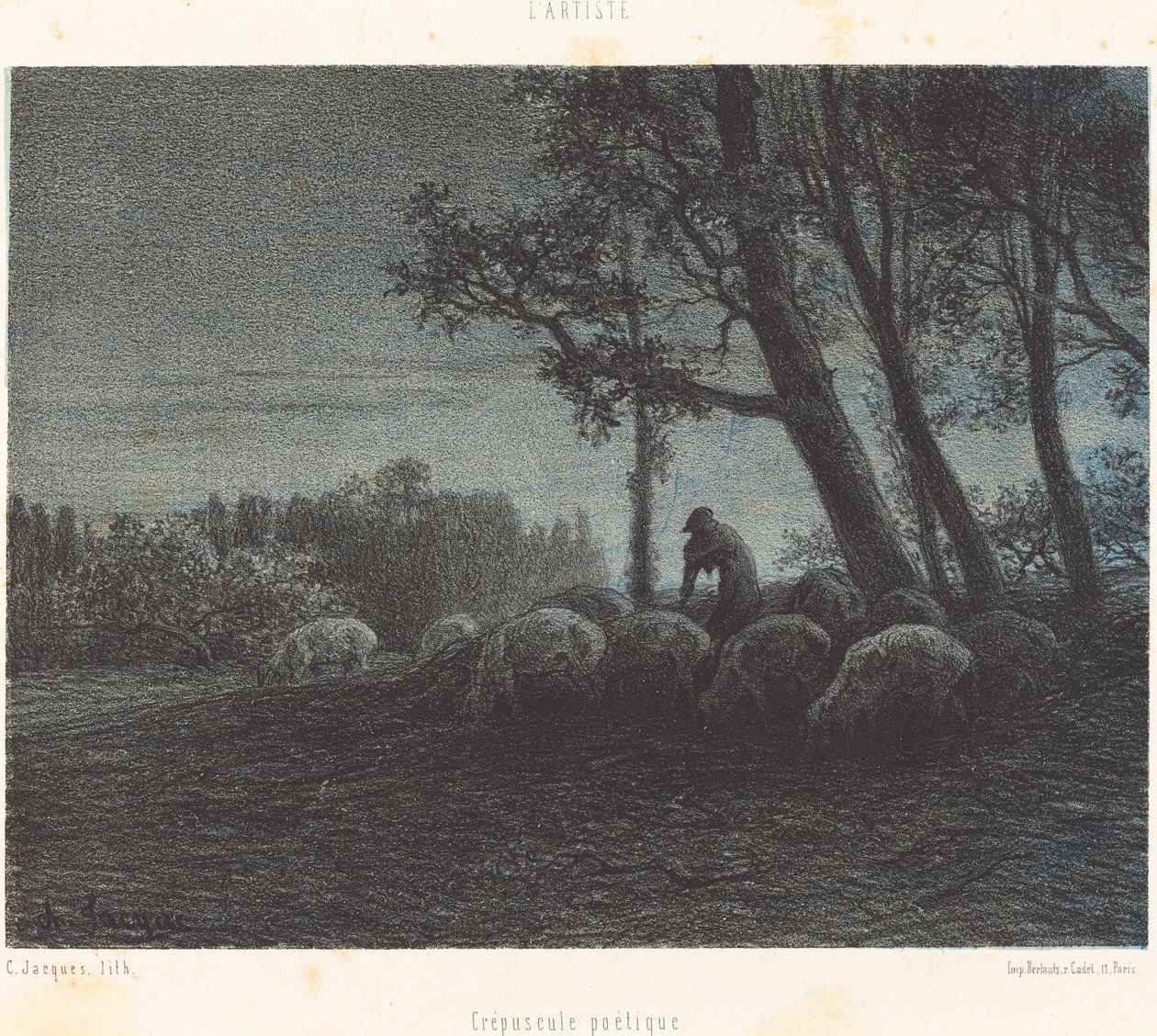 Crepuscule poetique (Şiirsel Alacakaranlık) by Charles Emile Jacque