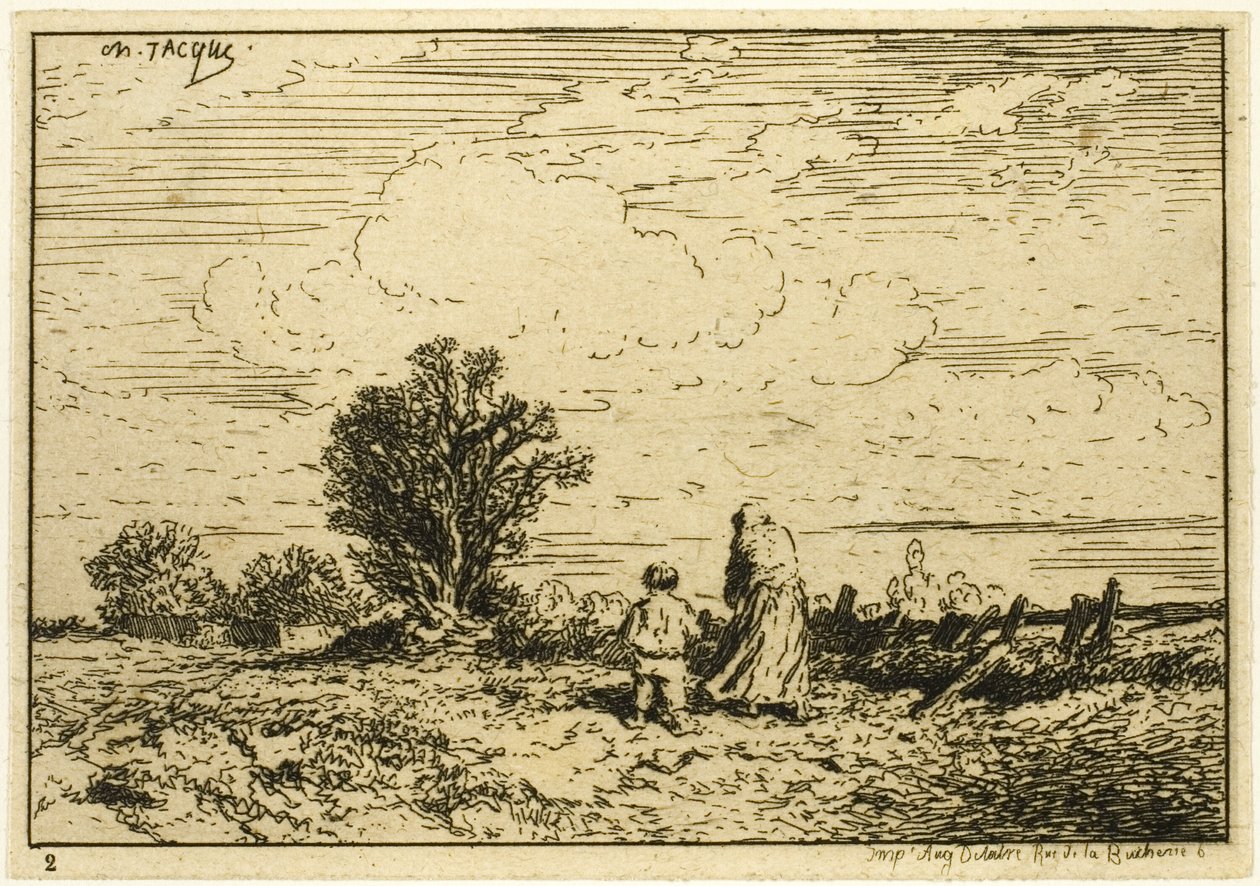 Çayırı Geçmek by Charles Emile Jacque