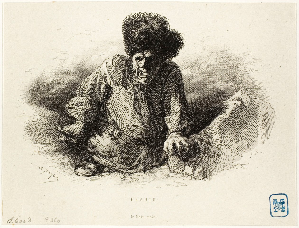 Elshie, Kara Cüce by Charles Emile Jacque