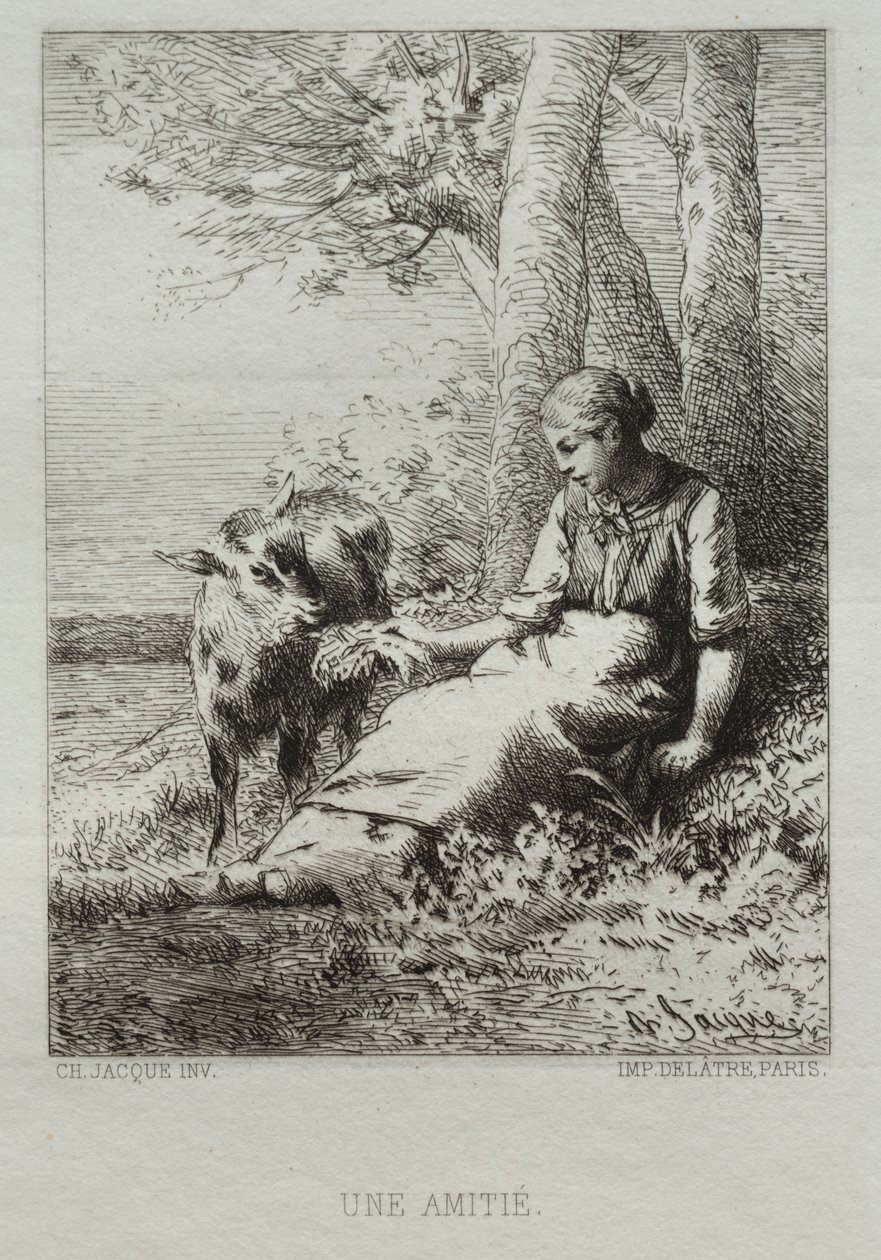 Dostluk by Charles Emile Jacque