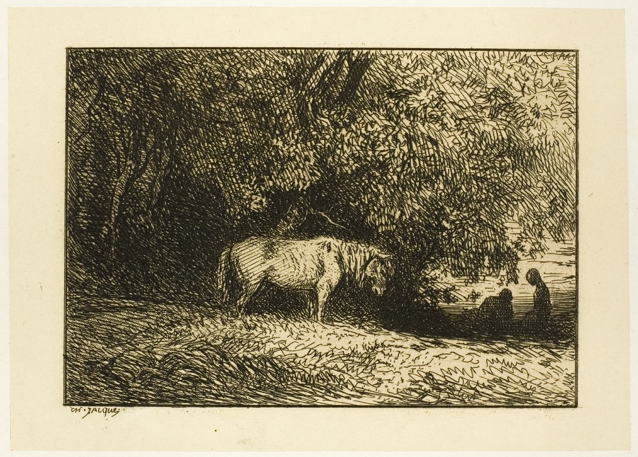 Ormanda At by Charles Emile Jacque