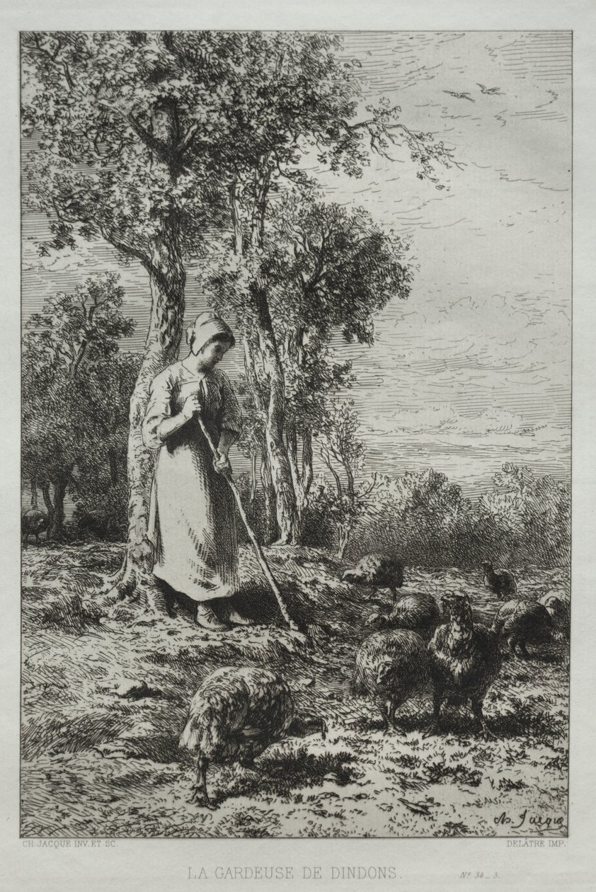 türkiyenin bekçisi by Charles Emile Jacque