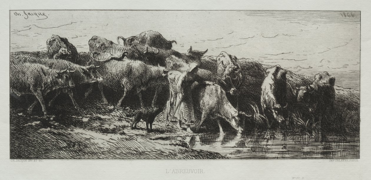 Sulama Yeri by Charles Emile Jacque