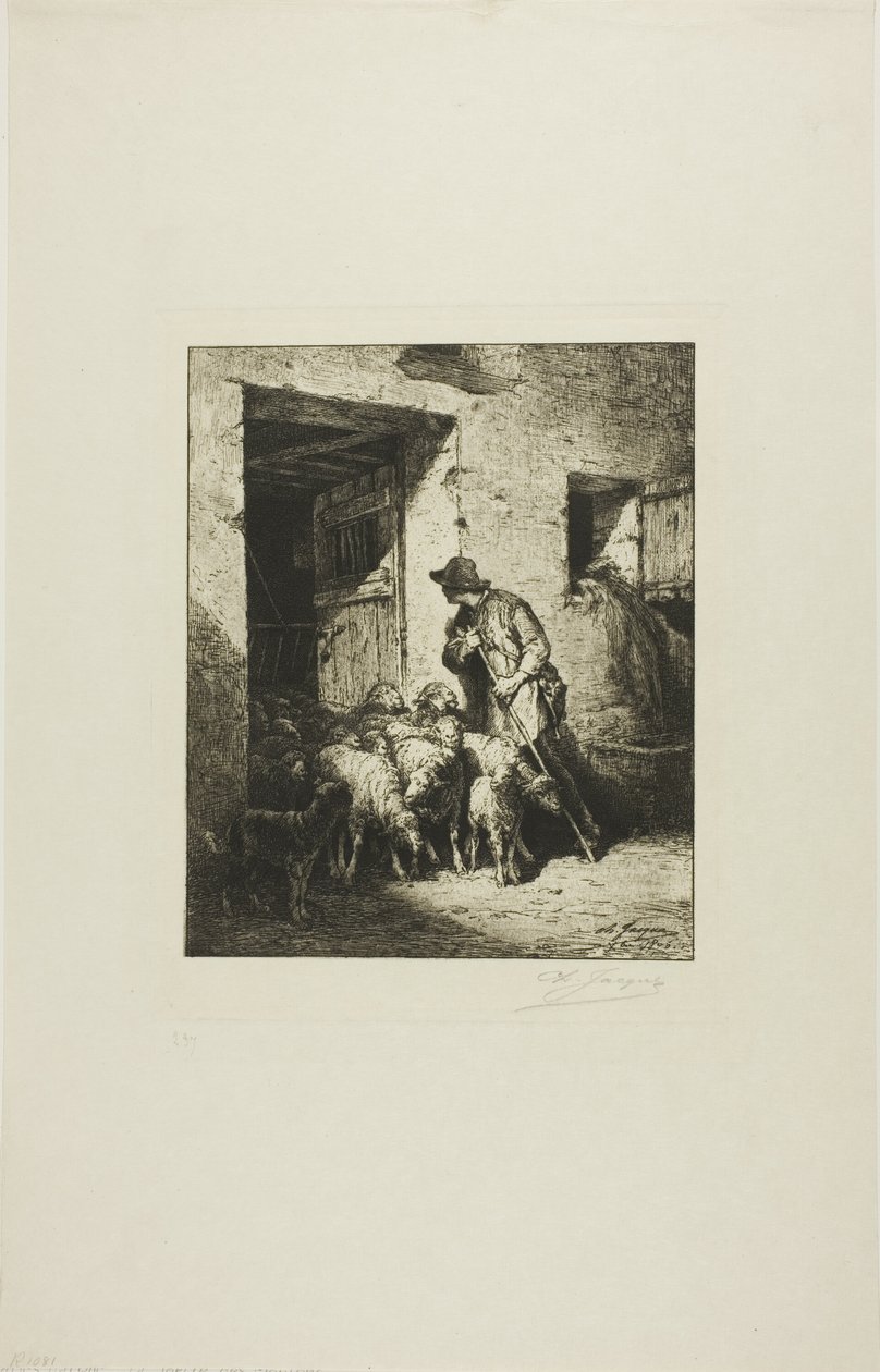 Koyunları Dışarı Bırakmak by Charles Emile Jacque