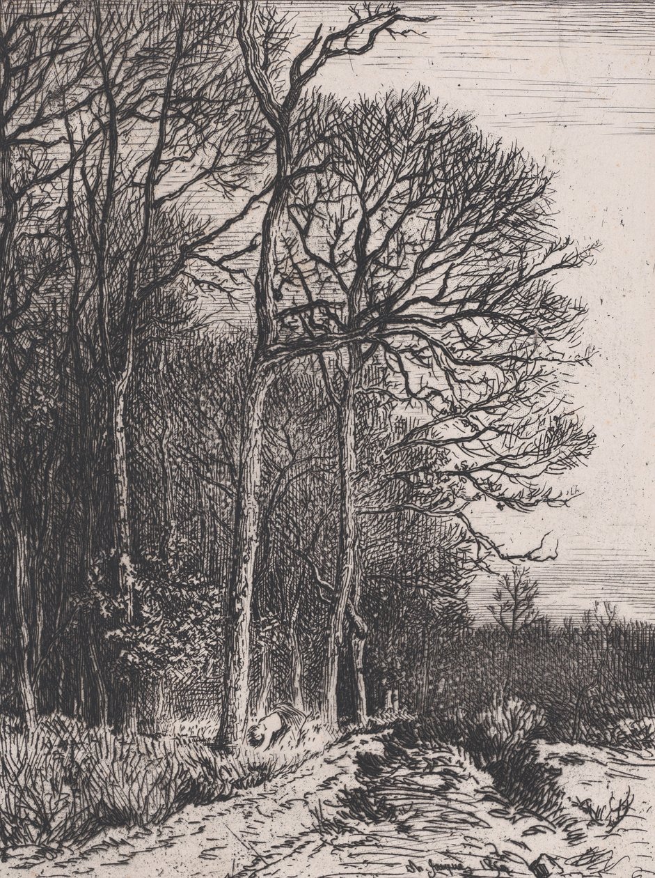 Ormanın Kenarı, 1846. by Charles Emile Jacque