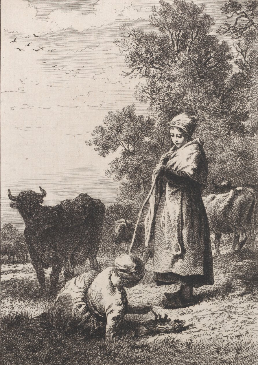Küçük Sütçüler, 1864. by Charles Emile Jacque