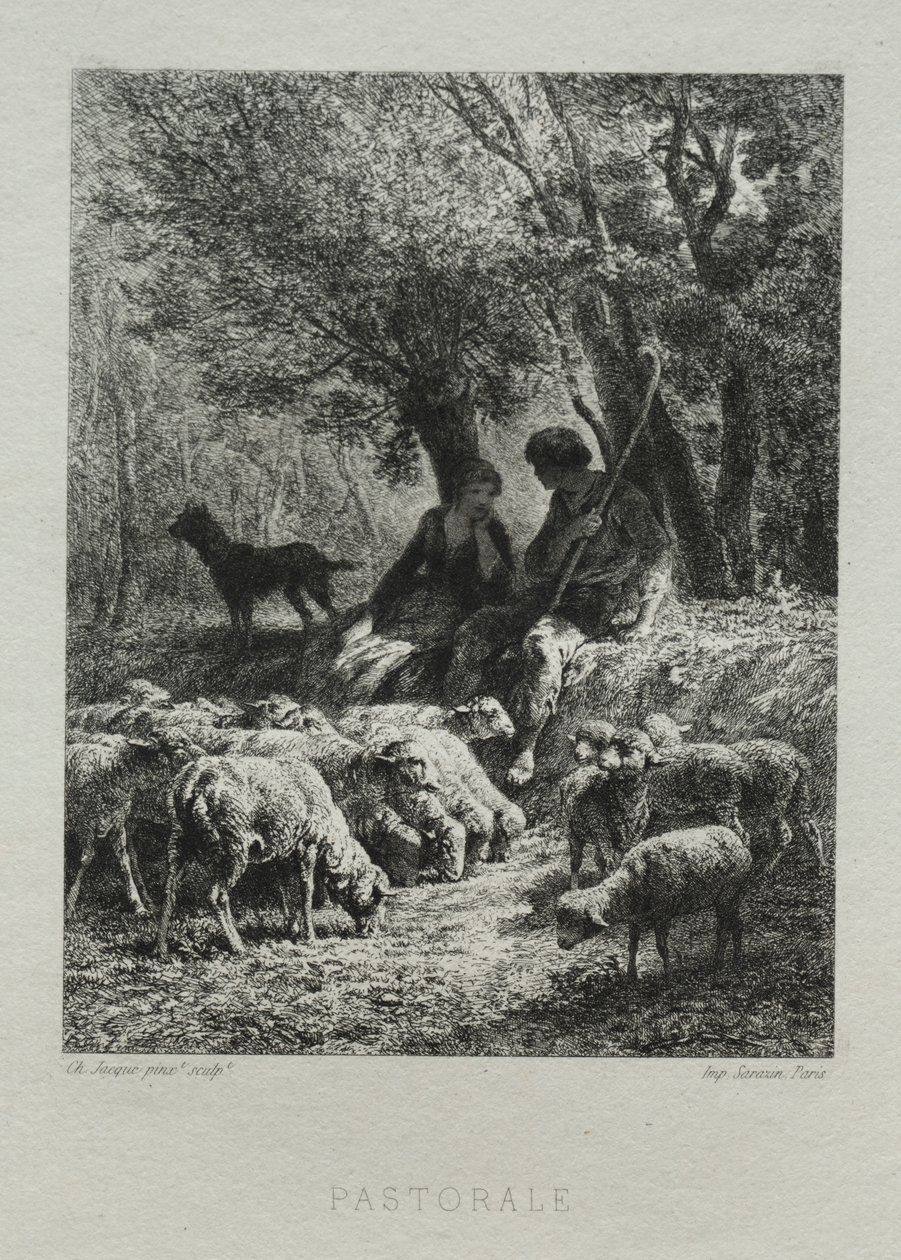 Pastoral by Charles Emile Jacque