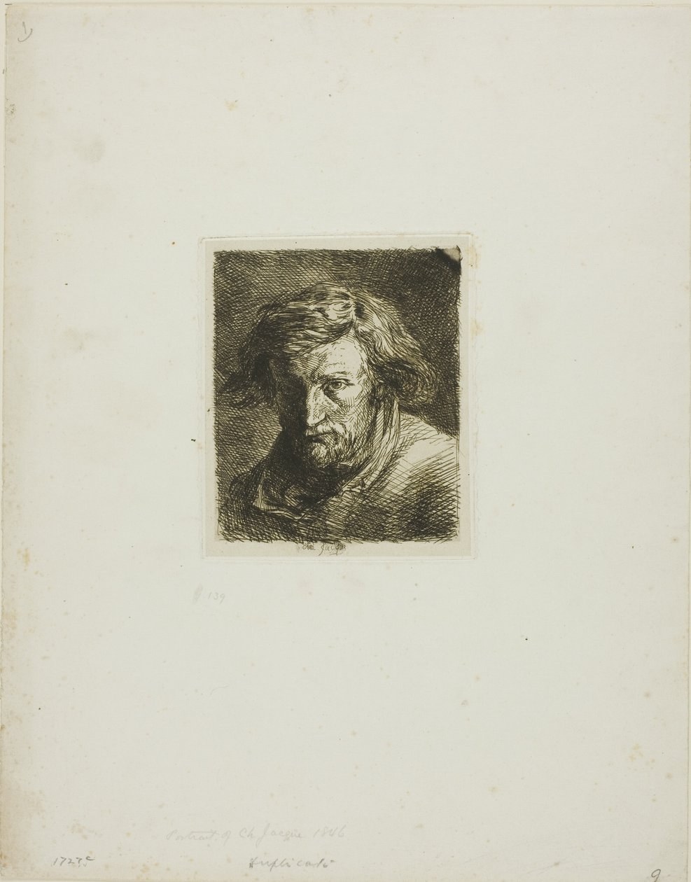 Sanatçının Portresi by Charles Emile Jacque