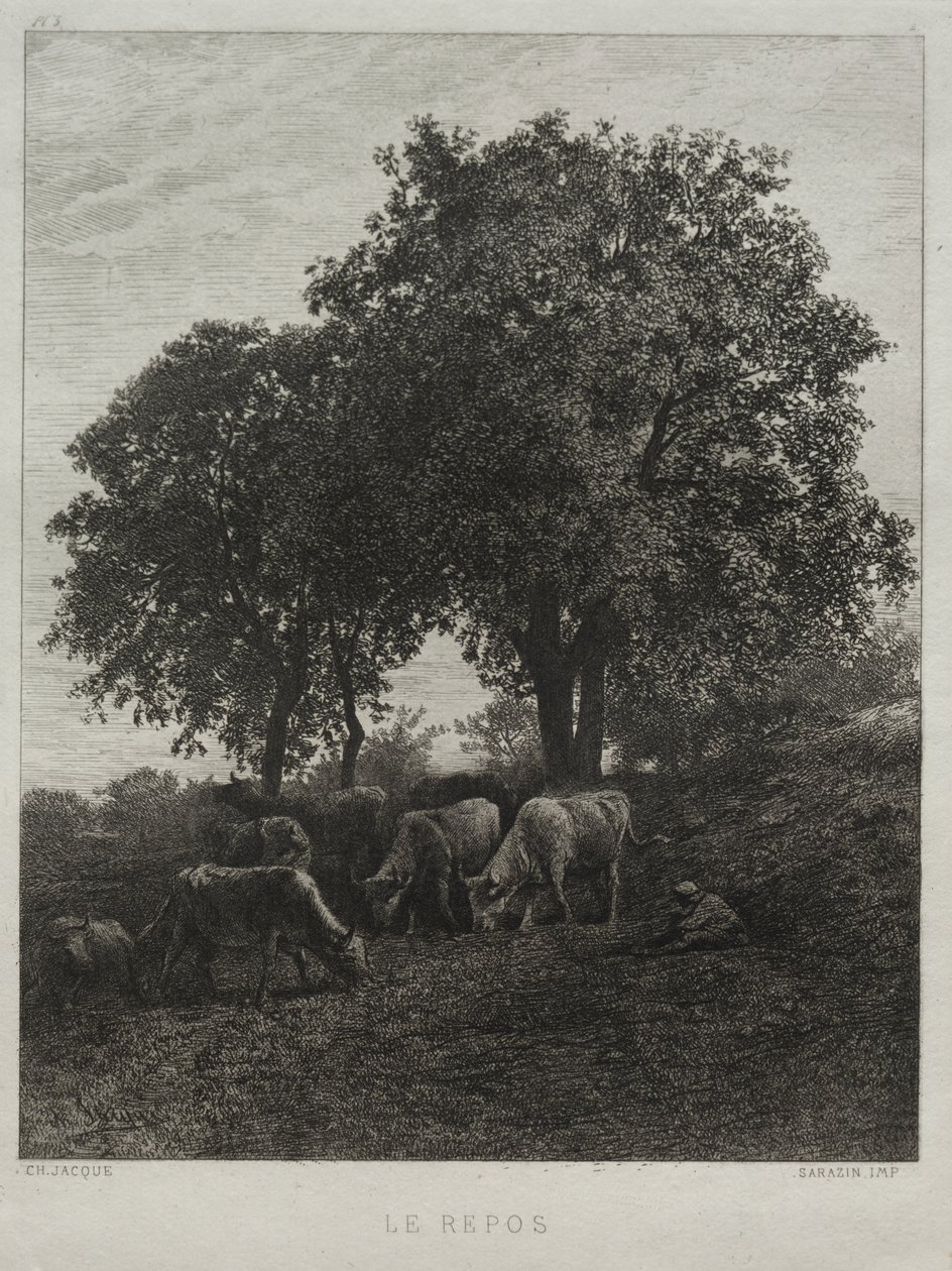 Dinlenme by Charles Emile Jacque