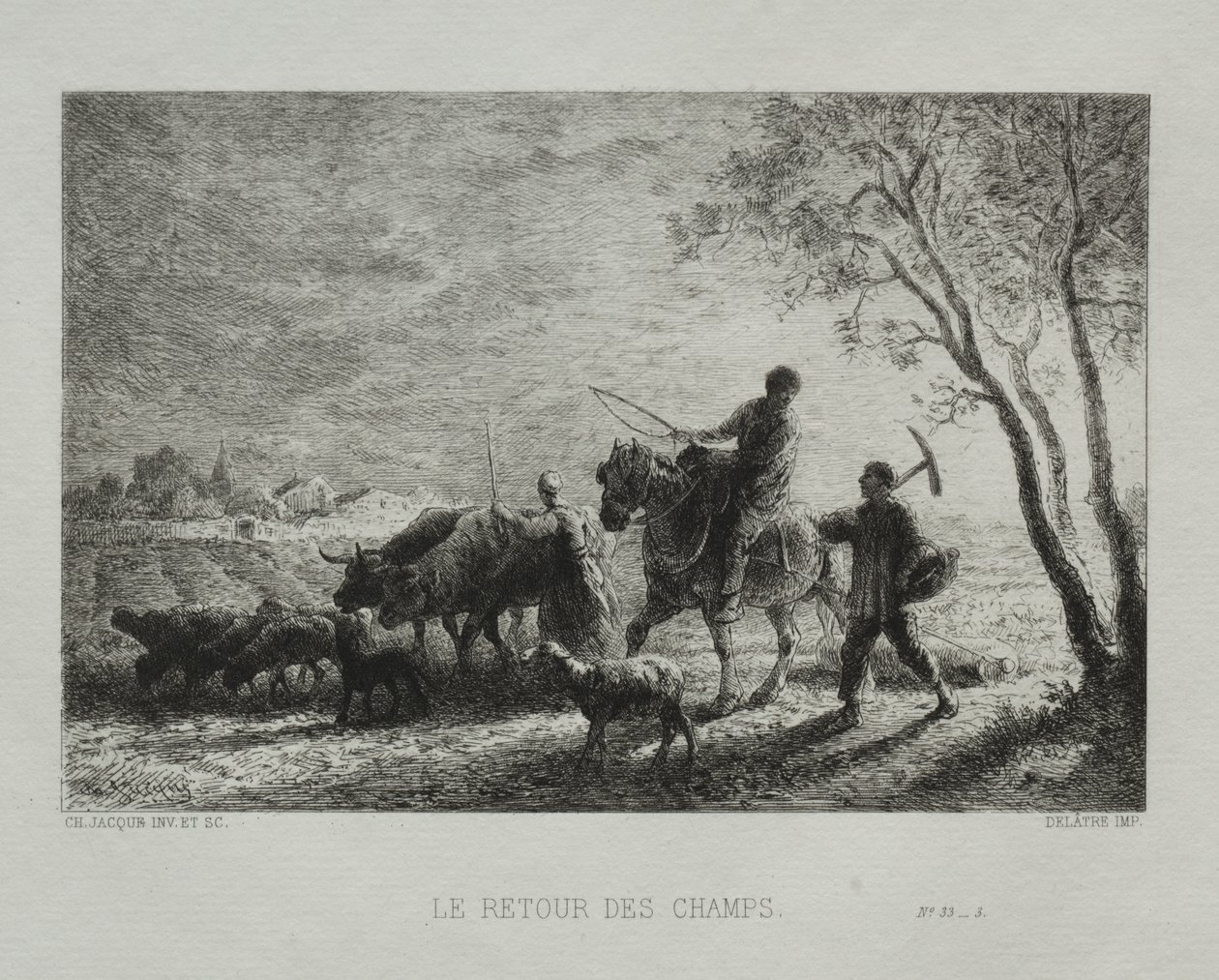 Tarlalardan Dönüş by Charles Emile Jacque