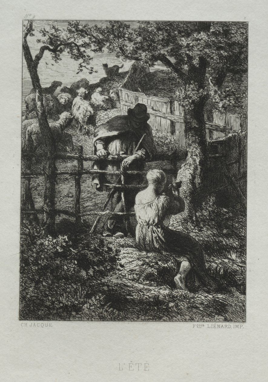Yaz günü by Charles Emile Jacque