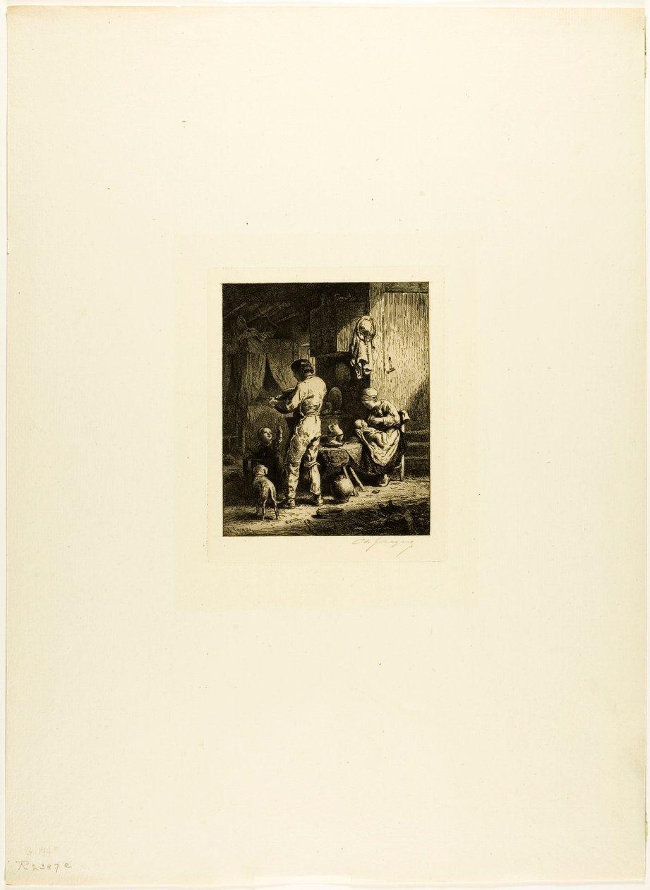 Akşam yemeği by Charles Emile Jacque