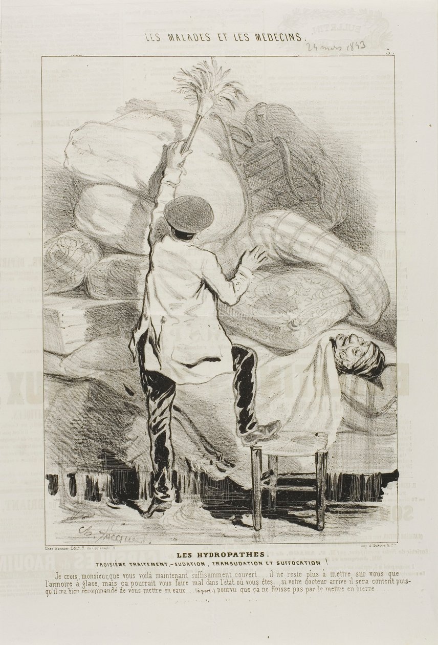 Hidropatlar: Üçüncü Tedavi (plaka 3) by Charles Emile Jacque