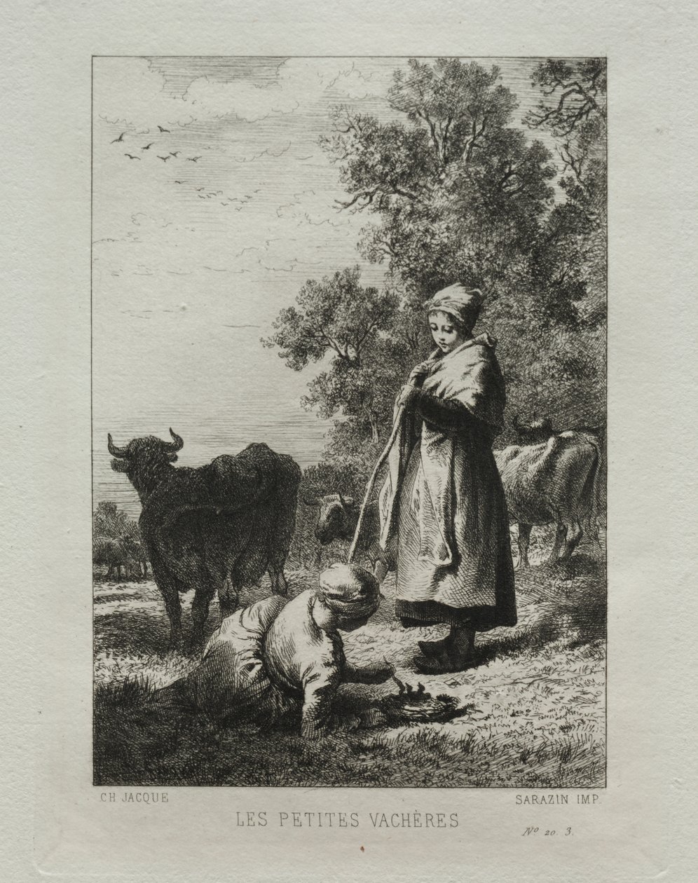 Küçük İnekler by Charles Emile Jacque