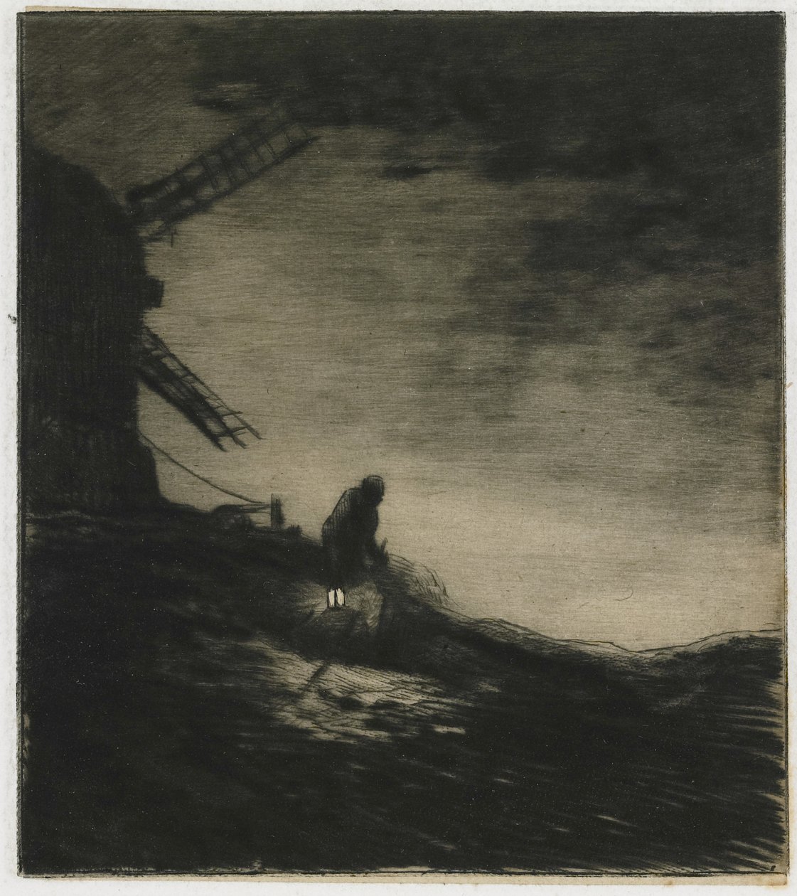 The Mill, 1848 (chine collé