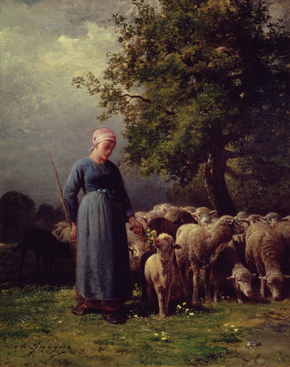 kayıp sürü by Charles Emile Jacque