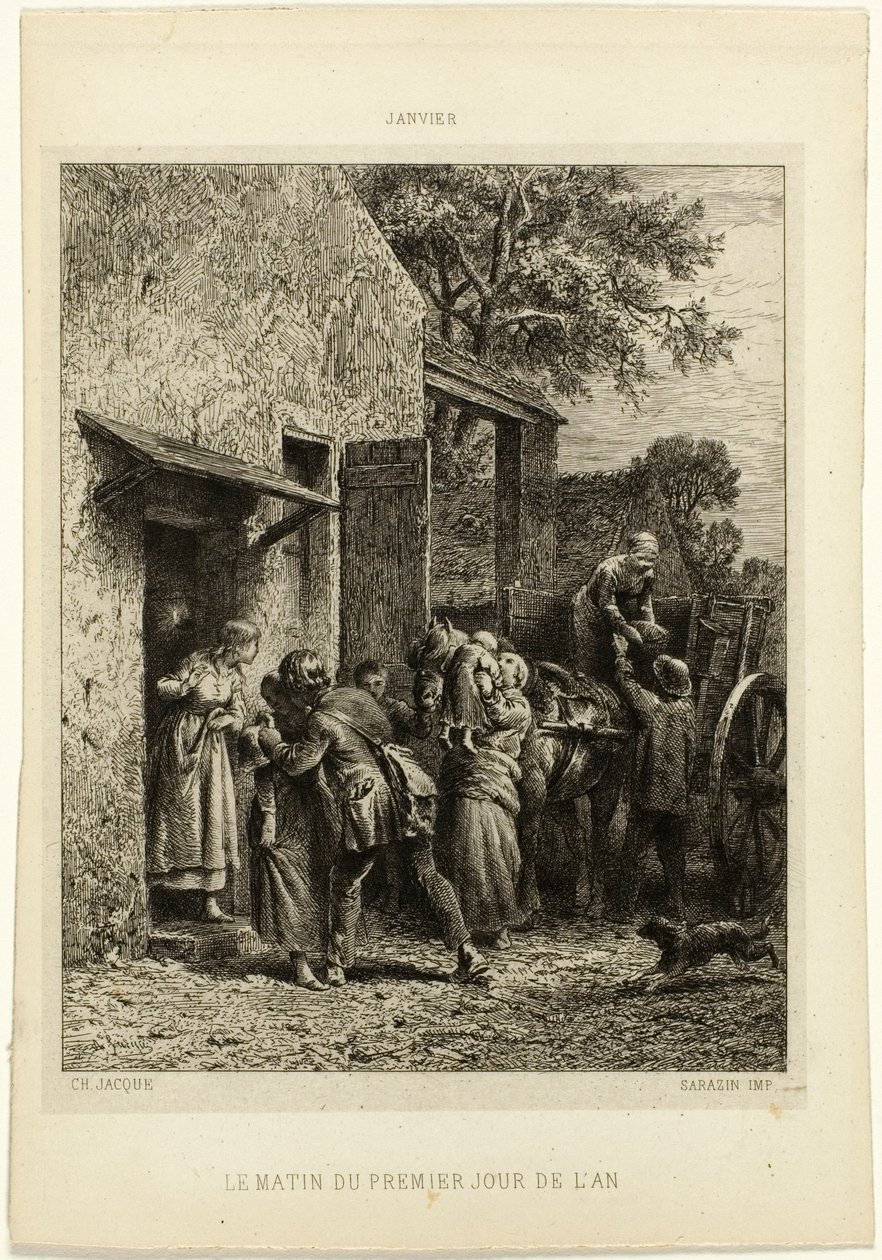 Yılın İlk Günü Sabahı by Charles Emile Jacque