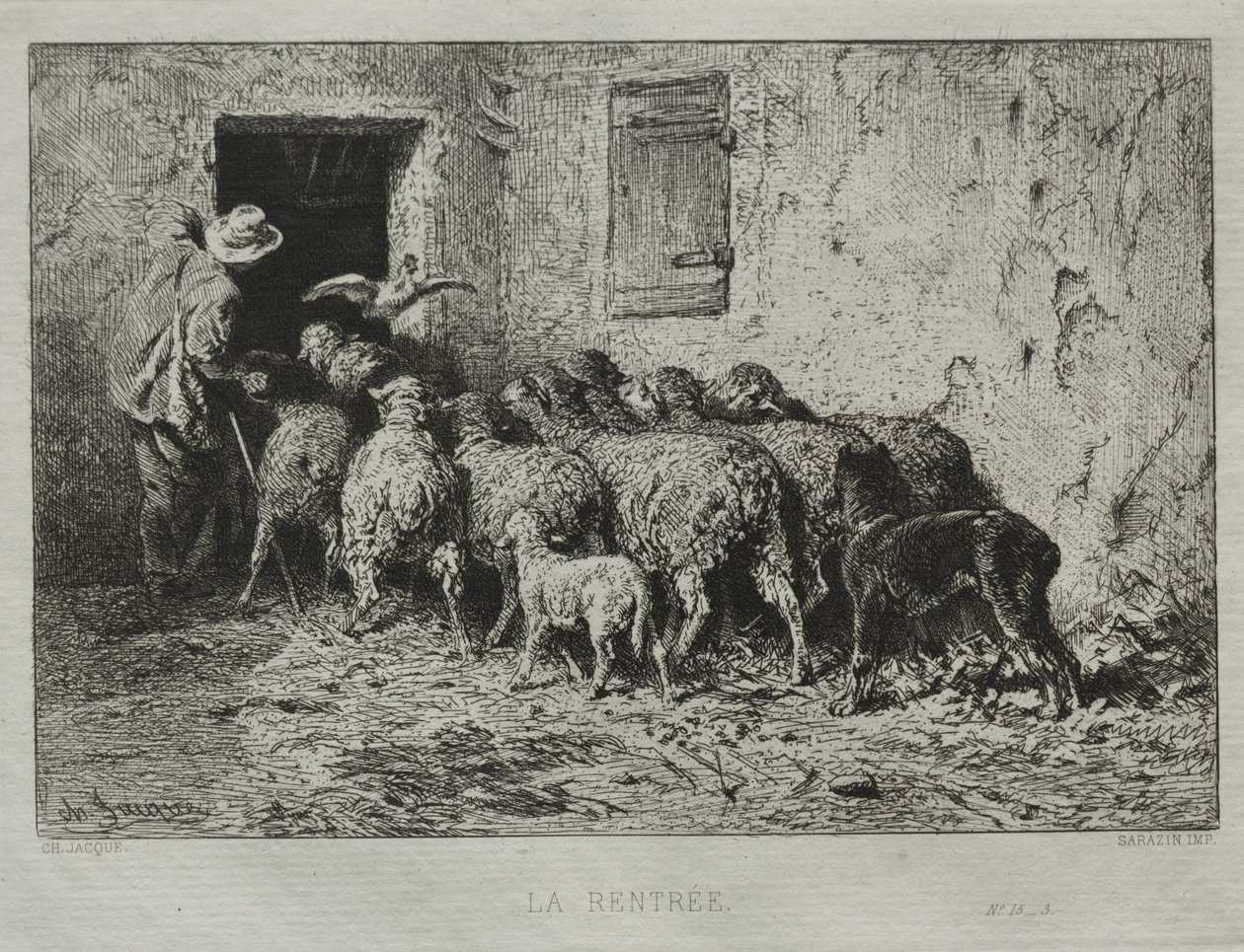 Geri dönüş by Charles Emile Jacque