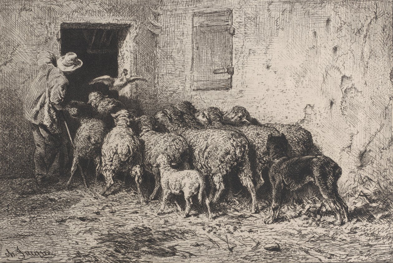 Dönüş, 1864. by Charles Emile Jacque