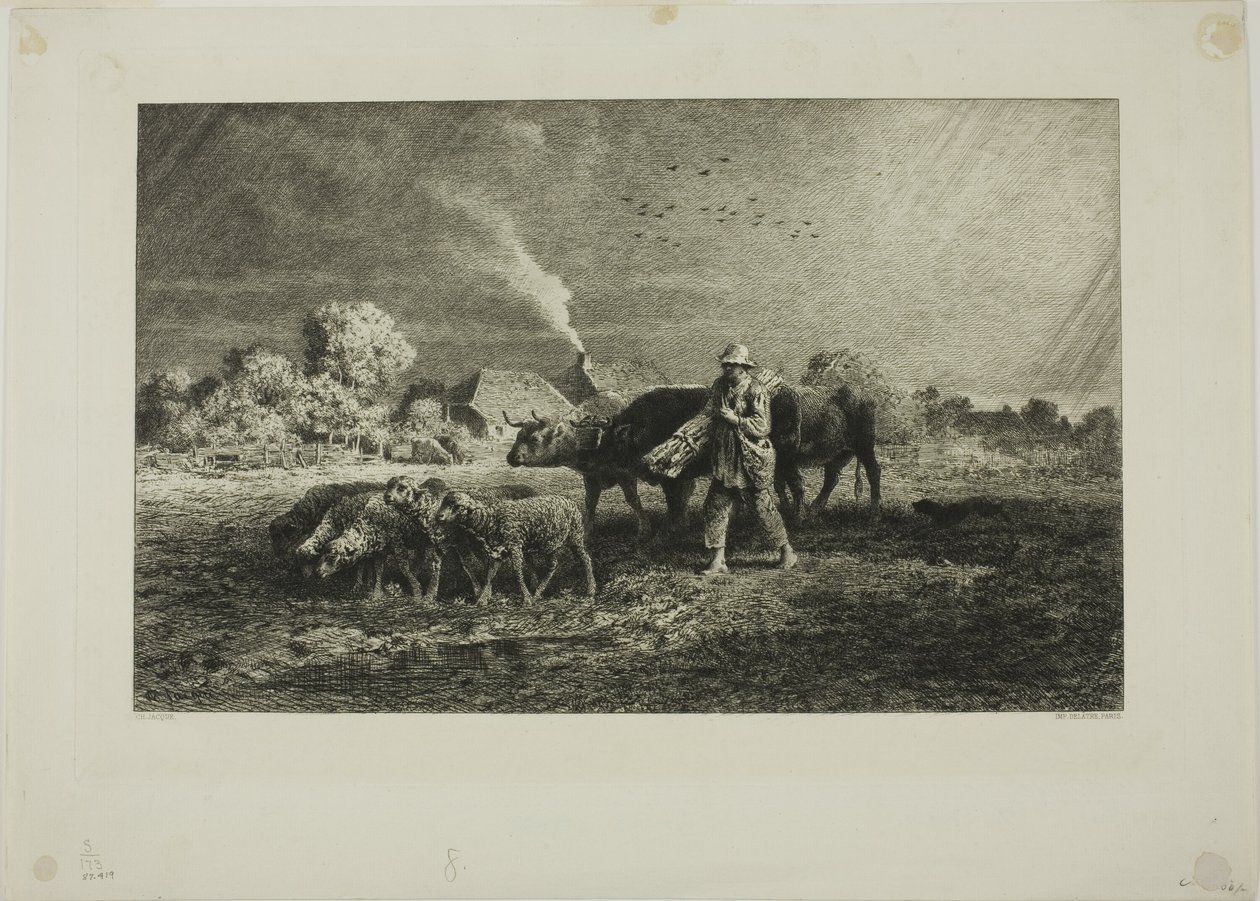 Fırtına by Charles Emile Jacque