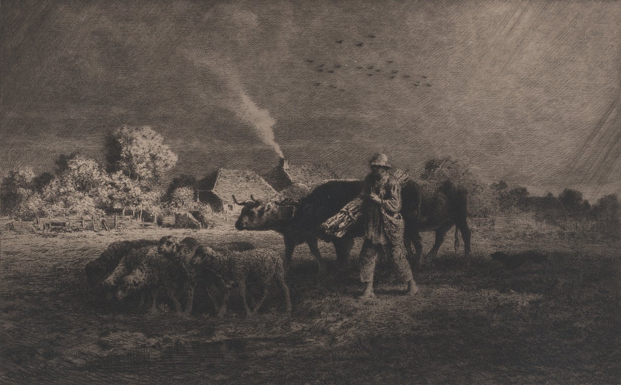 Fırtına, 1865. by Charles Emile Jacque