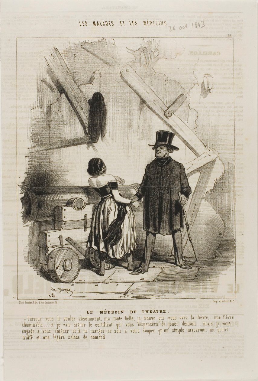 Tiyatro Doktoru (levha 25) by Charles Emile Jacque