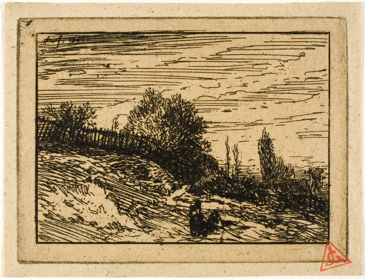 çalılık by Charles Emile Jacque