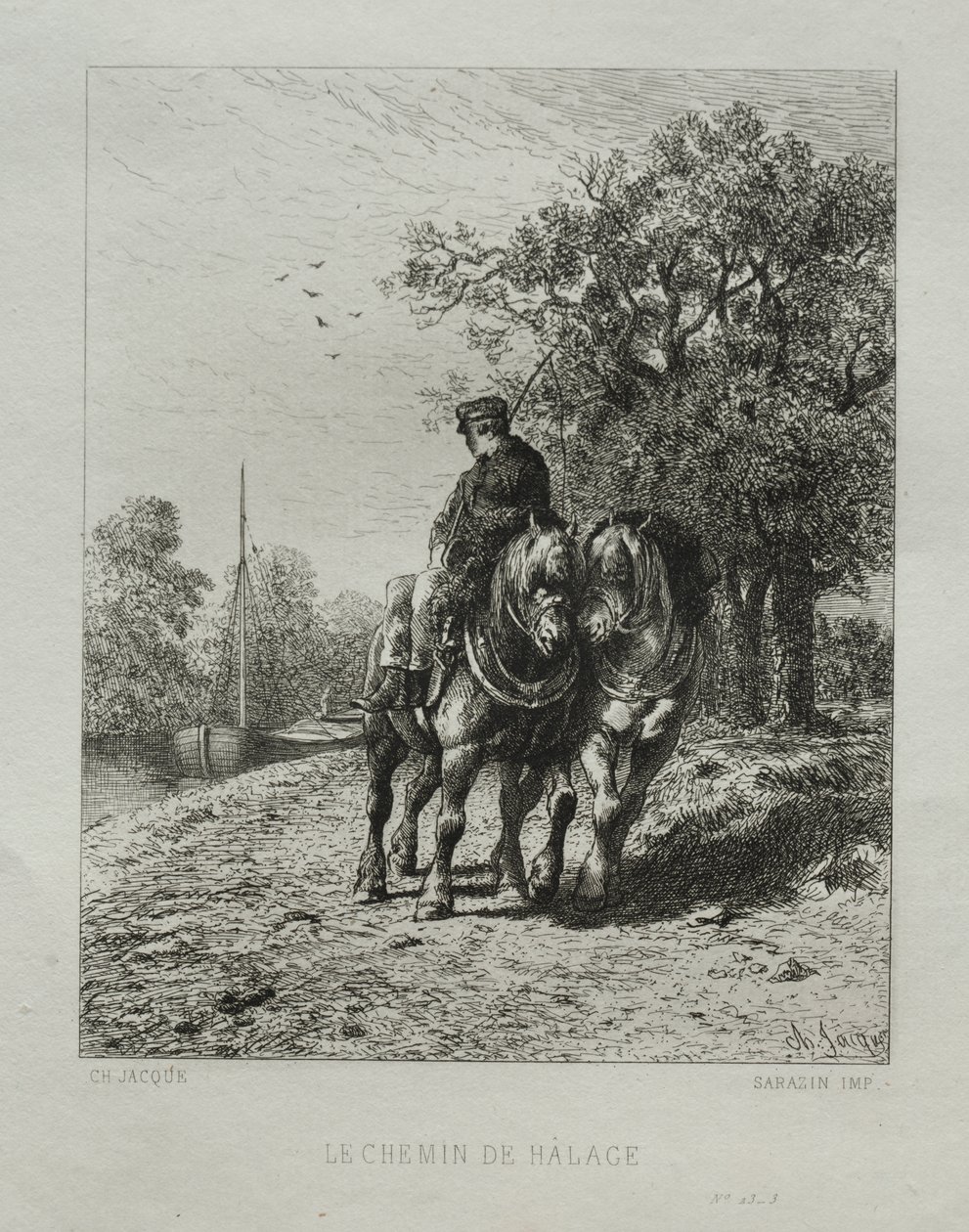 Çekme Yolu by Charles Emile Jacque