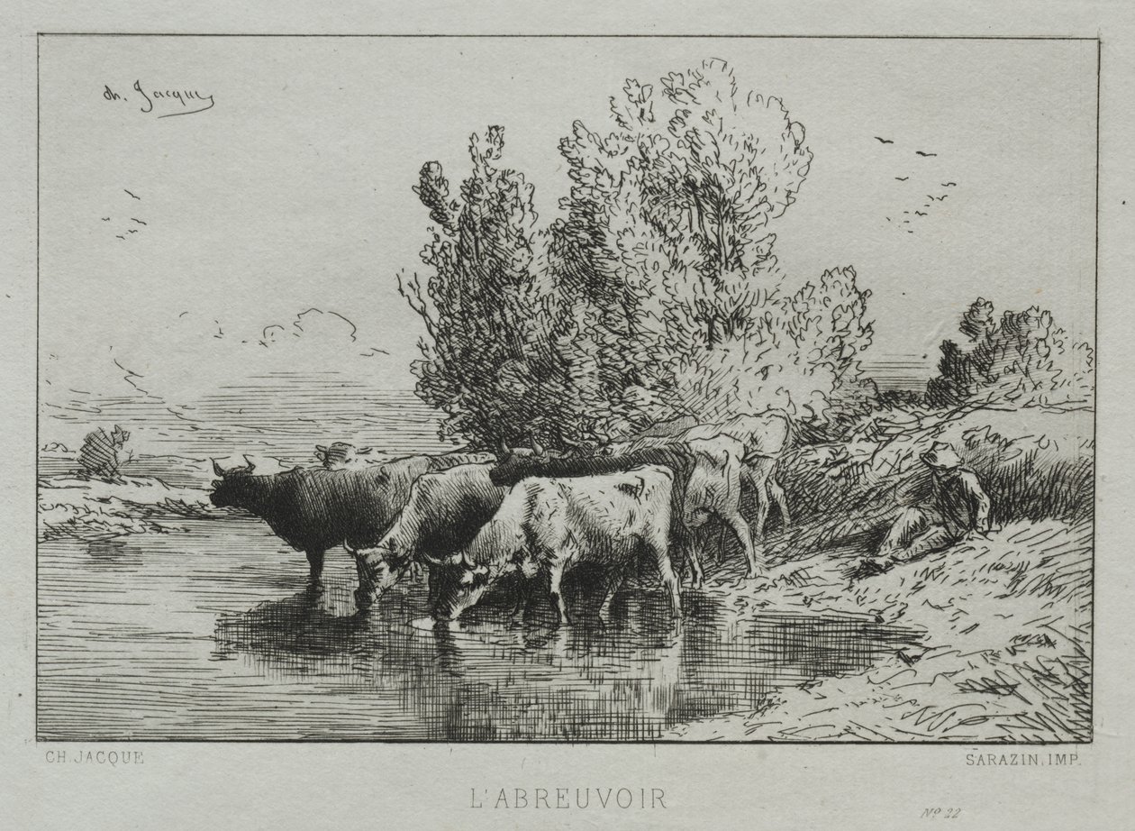 Sulama Yeri by Charles Emile Jacque
