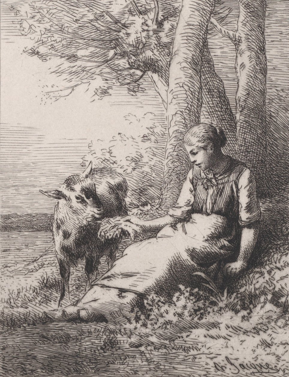 Bir Dostluk, 1867., 1867. by Charles Emile Jacque