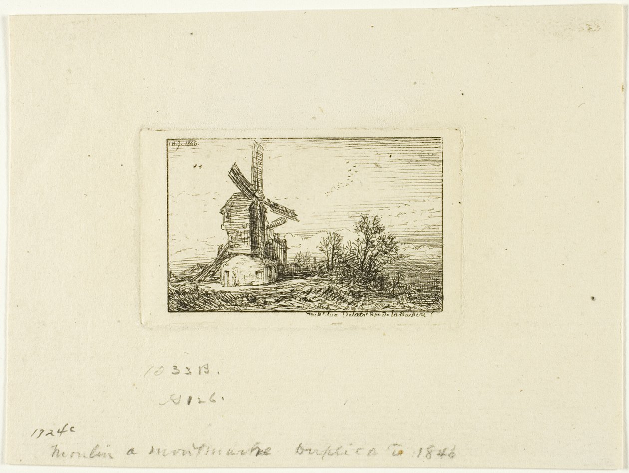 yel değirmeni by Charles Emile Jacque