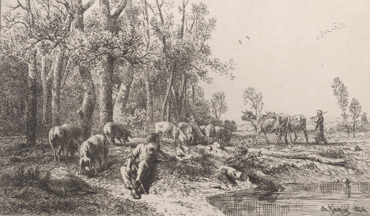 Kış, 1864. by Charles Emile Jacque