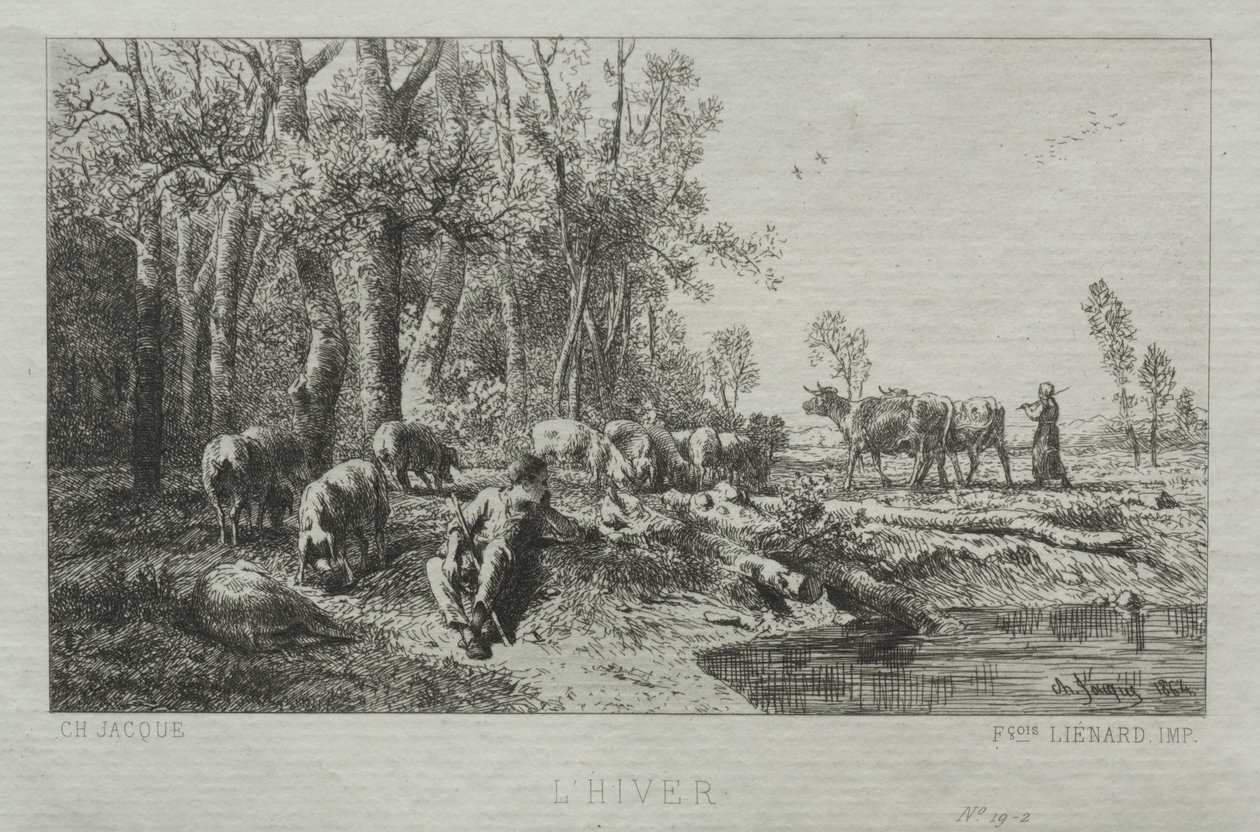 Kış, 1864. by Charles Emile Jacque
